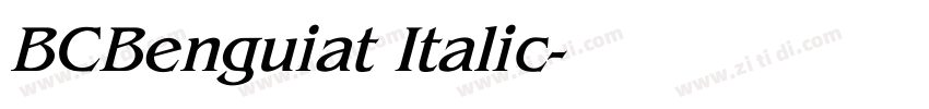 BCBenguiat Italic字体转换